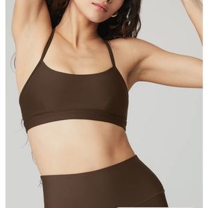 ALO AIRLIFT INTRIGUE BRA in Espresso